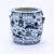 Blue & White Lion Drum Shape Planter 16H