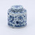 Blue & White Fish Cylinder Tea Jar
