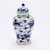 Blue & White Foo Dog Temple Jar