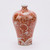 Orange Prunus Vase W/ Dragon Motif