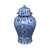 Blue & White Medallion Plum Blossom Temple Jar
