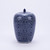 Blue & White Cluster Flower Ginger Jar - L