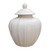 Fluted Pumpkin Jar - White