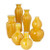 Set of 6 Assorted Vases - Yellow