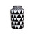 Black Triangle Lined Tea Jar - M