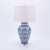 Blue and White Cross Diamond Table Lamp