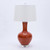 Orange Crackle Sphere Table Lamp