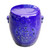 Carved Grass Dragon Porcelain Garden Stool - Cobalt Blue