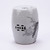 White Porcelain Garden Stool Black Peacock Motif