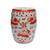 Porcelain Garden Stool - Red Lion