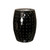 Porcelain Garden Stool Coin Carving - Black