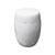 Medallion Stool Carved Lotus Motif - White
