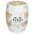 White Porcelain Garden Stool Gold Kylin