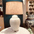 Busan White Lidded Porcelain Jar Tall Lamp