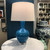 Turquoise Globular Porcelain Vase Medium Lamp