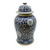 Blue & White Dynasty Curly Vine & Flower Temple Porcelain Jar