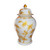 White Gold Gilt Bamboo Temple Porcelain Jar