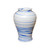 Blue And White Marblized Open Mouth Porcelain Jar