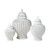 White Lattice Ginger Porcelain Jar With Lid - S