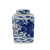 Blue & White Foo Dog Square Tea Porcelain Jar
