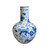 Blue & White Globular Porcelain Vase Playing Lions
