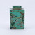 Green Square Tea Porcelain Jar Landscape Motif