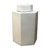 Hex Tea Porcelain Jar 14H - Matte White