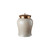 Off White Crackle Porcelain Jar With Bronze Glaze Lid - Small