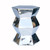 Zig Zag Porcelain Garden Stool - Silver Hex