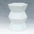 Zig Zag Porcelain Garden Stool - White Hex