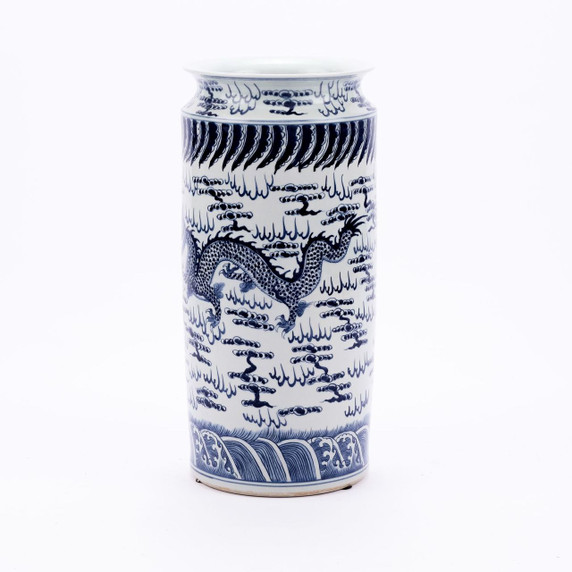 Blue & White Dragon Umbrella Stand