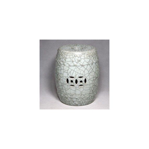Celadon Crackle Porcelain Garden Stool