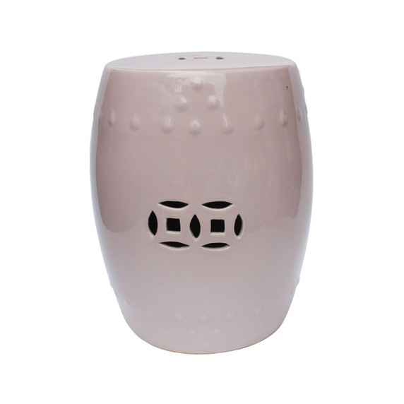 Blush Pink Porcelain Garden Stool