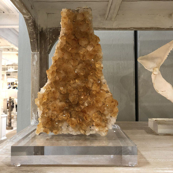 Citrine Table Statue On Acrylic Base