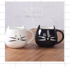 Cute cat face mug