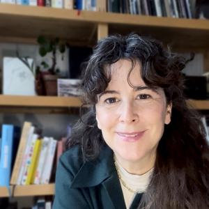 A person teaching online.