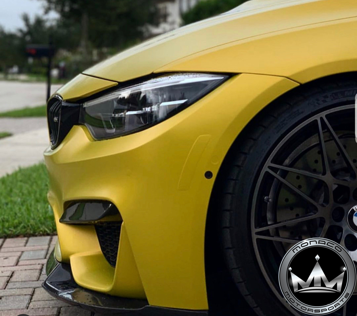 BMW M3 & M4 (F80/F82) Carbon Fiber Front Upper Bumper Splitters