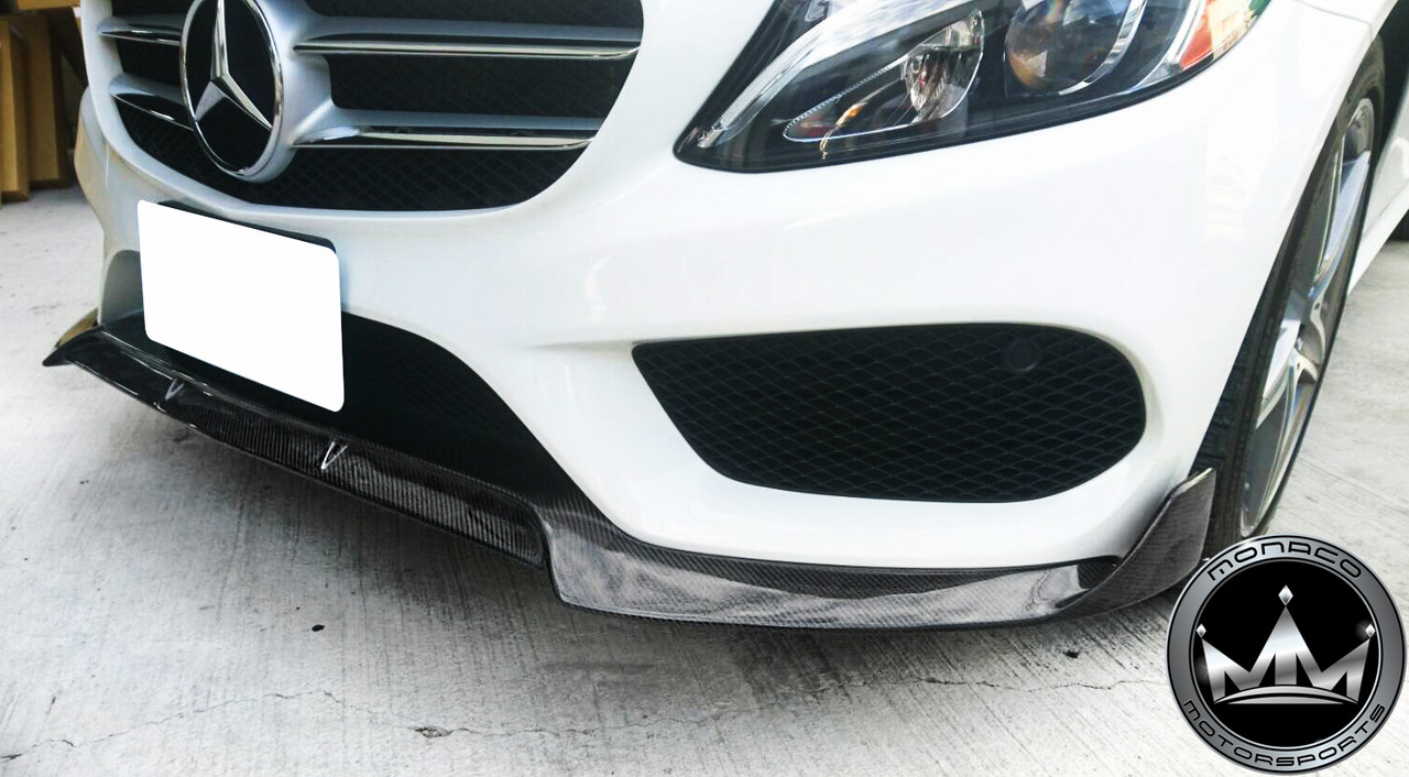 Mercedes-Benz W205 C-Class (AMG Package) Brabus Style Carbon Fiber Front Lip
