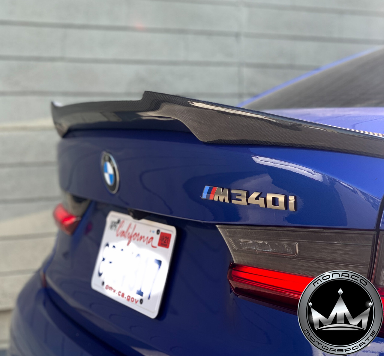 BMW 3 Series G20 M3 Real Carbon Fibre Trunk Boot Lip Spoiler M Perform –