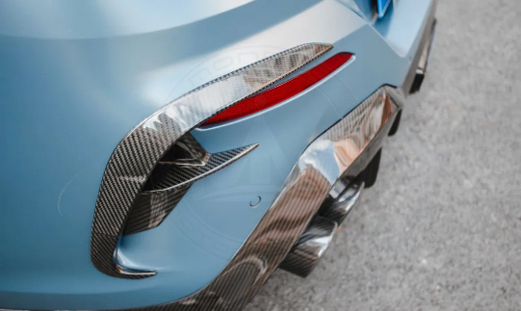 BMW 840i M850i Carbon Fiber Rear Bumper Canards Monaco Motorsports