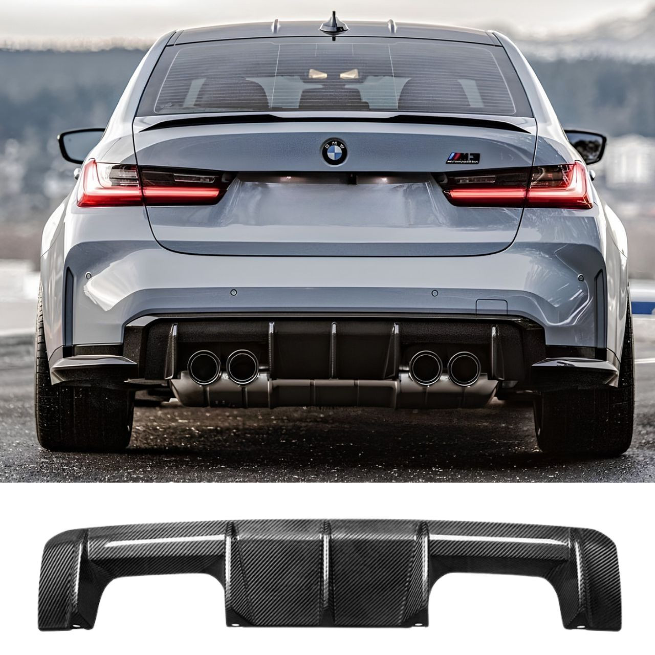 BMW G80/G82/G83 M3 M4 Carbon Fiber OEM Style Diffuser