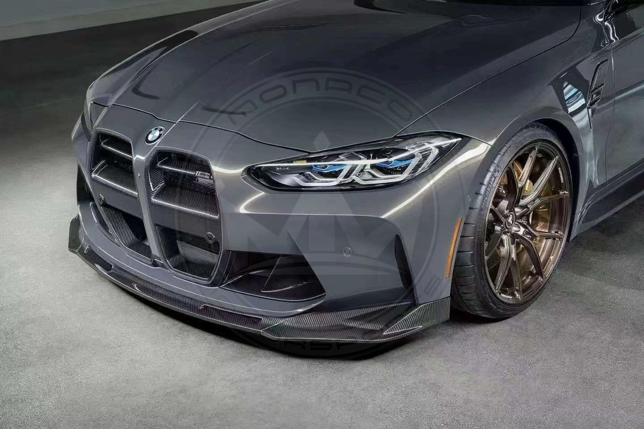 BMW G80/G82/G83 M3 M4 Carbon Fiber V1 Style Front Lip & Splitters Set
