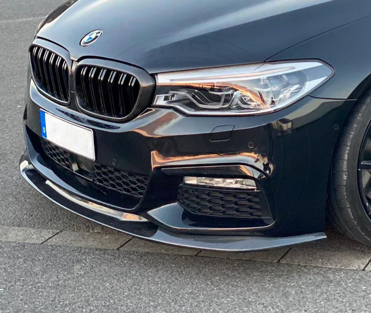 BMW G30 5 Series 3D Style Carbon Fiber Front Bumper Lip