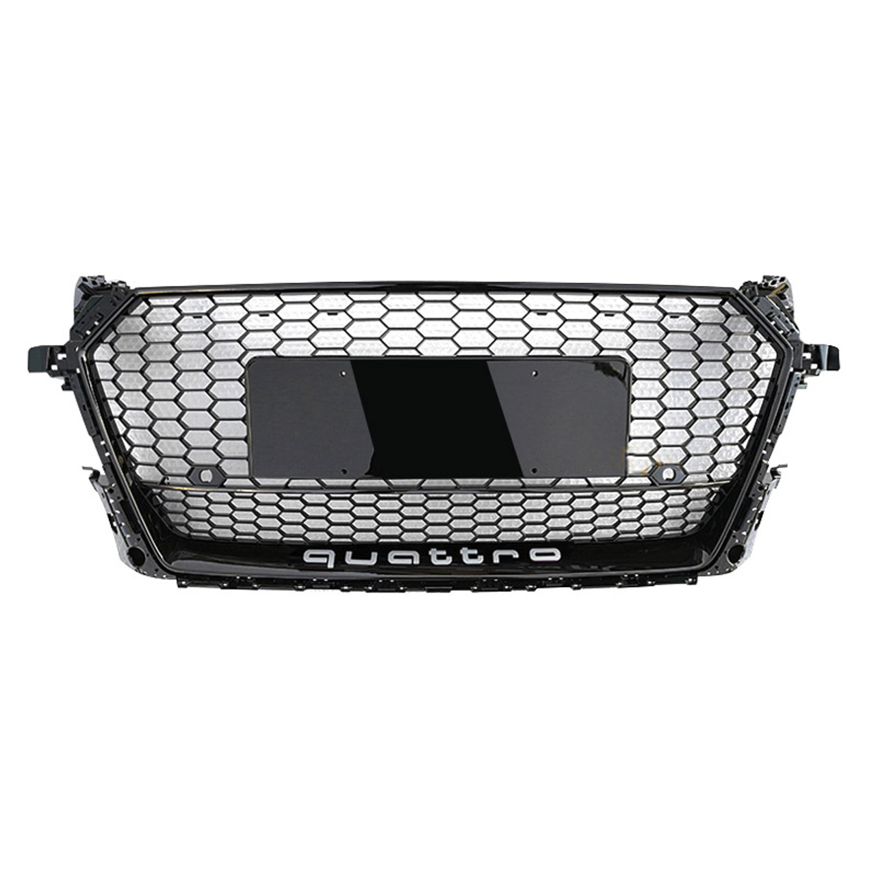 RS4 gloss black honeycomb mesh grill for Audi A4 B9 8W S4 2016+