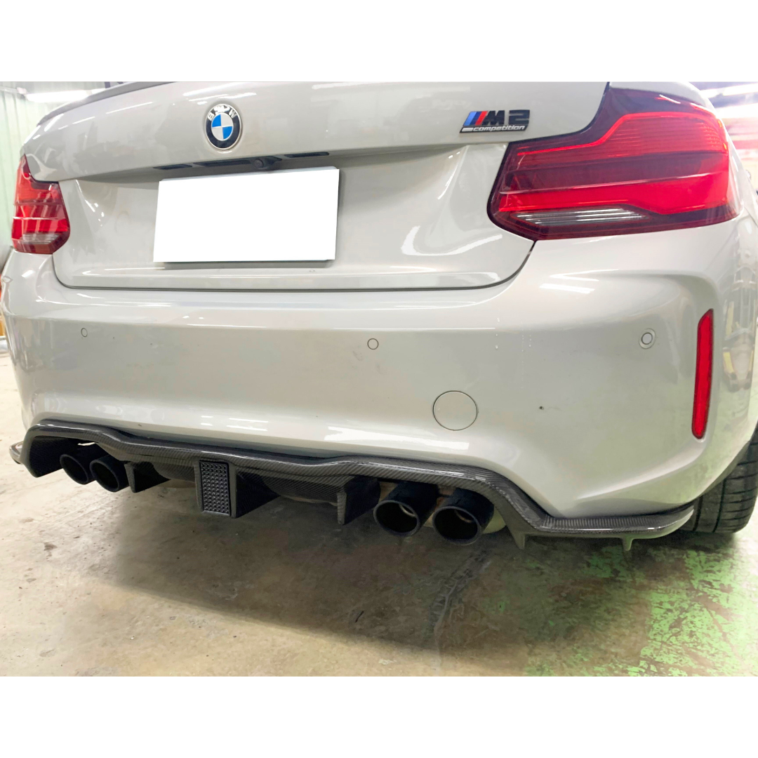 MTC Style Carbon Fiber Rear Bumper Diffuser for BMW F87 M2 MTC Style Carbon Fiber Rear Bumper Diffuser for BMW F87 M2