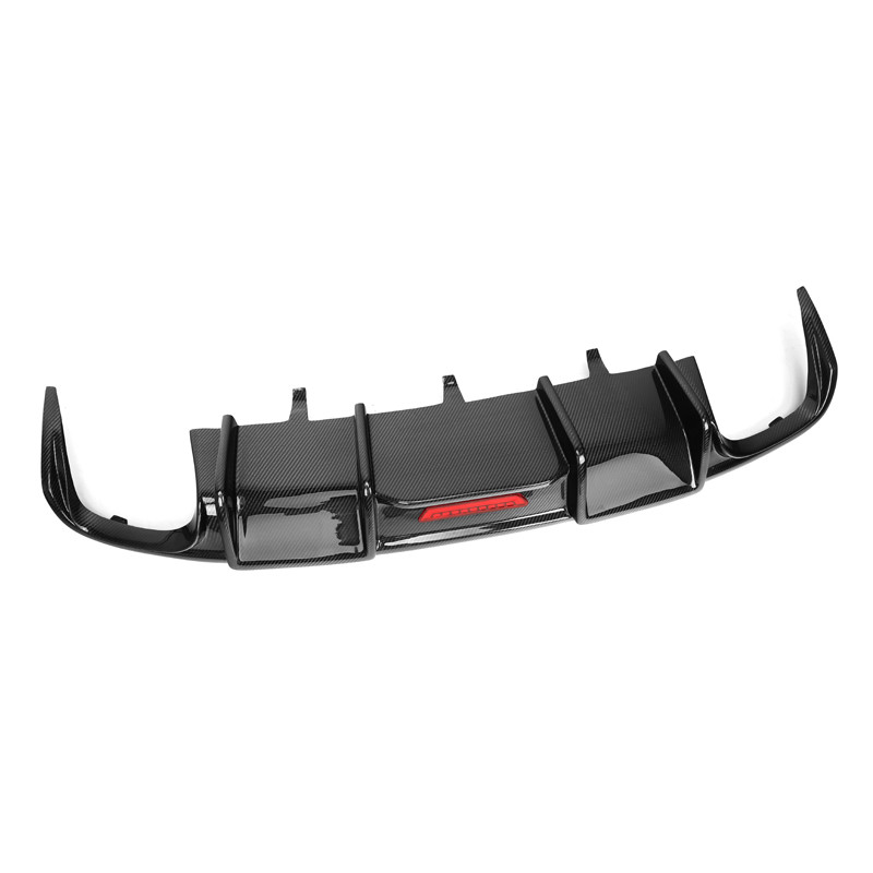 2012-2015 Audi A6 S6 Carbon Fiber KB Style Rear Diffuser with LED | C7