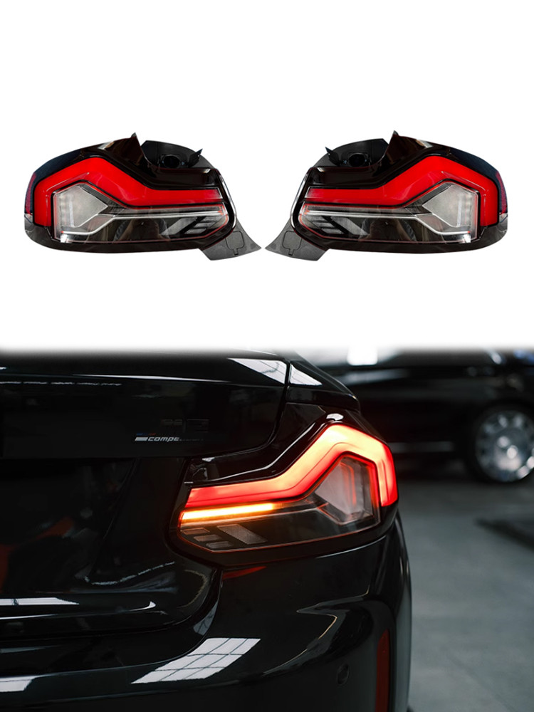 Faros Traseros Luz Trasera LED Para BMW Serie 2 F22 F82 M2 F23 F87 2014-2019 Luces Traseras LED Animación Indicador Secuencial Lámparas Traseras Montaje Giro Secuencial Luces Cola (Color : SMOKED