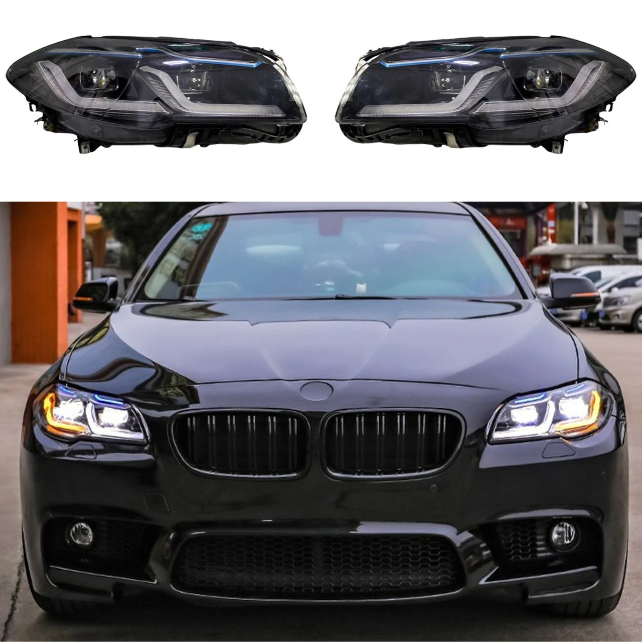 2011-2017 BMW F10 M5/5 Series G30 Style LED Headlights