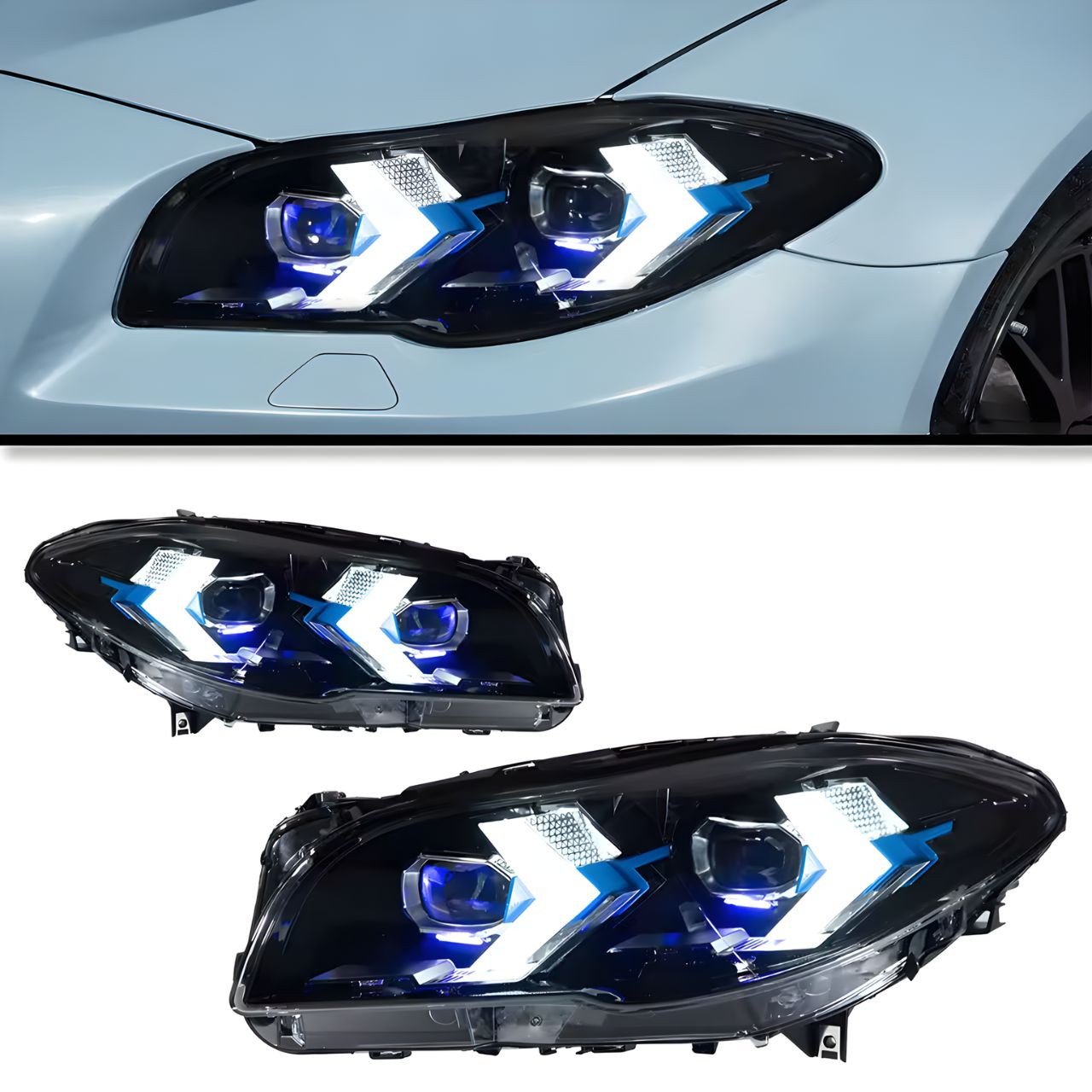 2011-2017 BMW F10 M5/5 Series G05 LCI Style LED Headlights