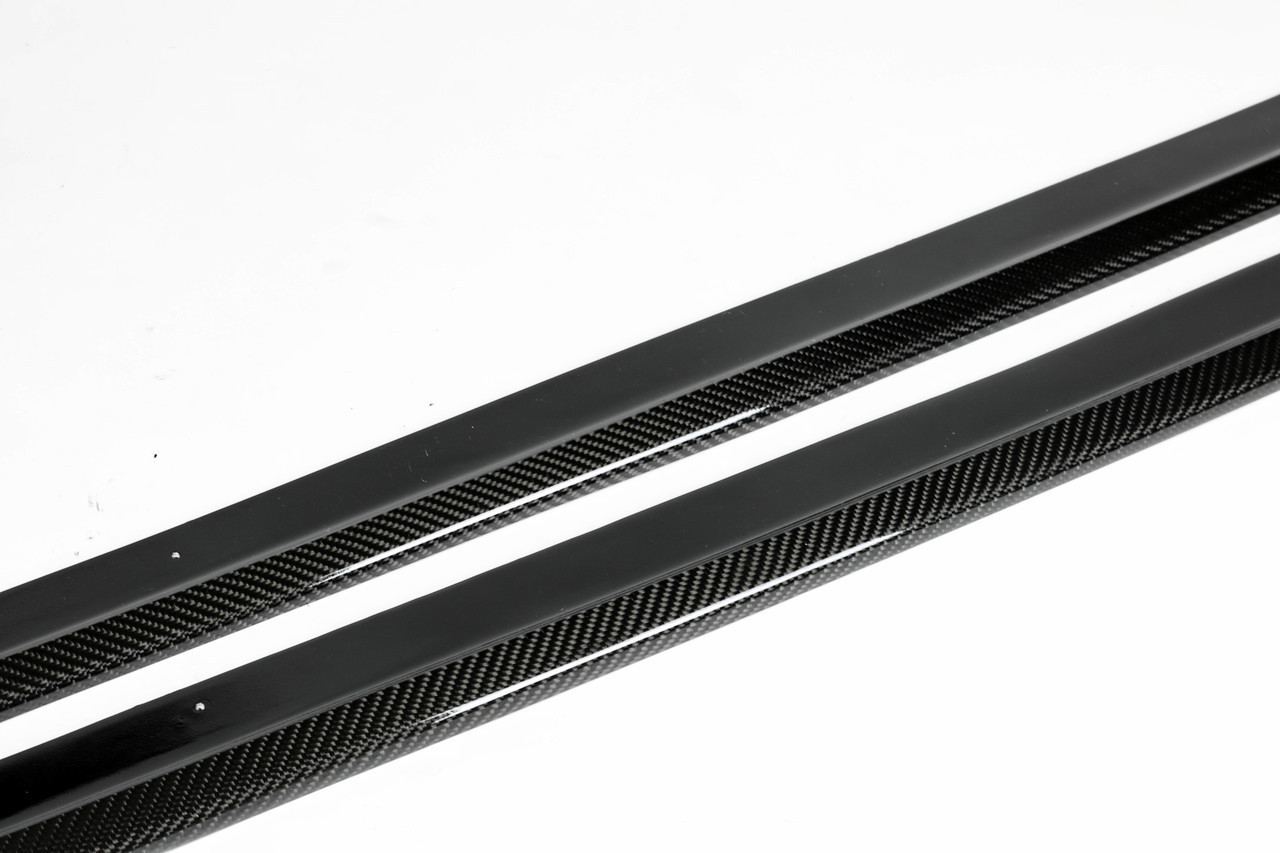 Carbon Fiber Car Side Skirt Extension lips 2PCS For BMW F10 M5